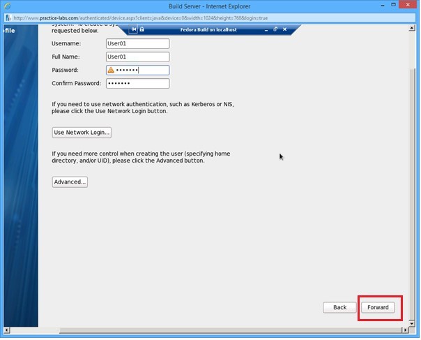 Practice Labs screenshot.